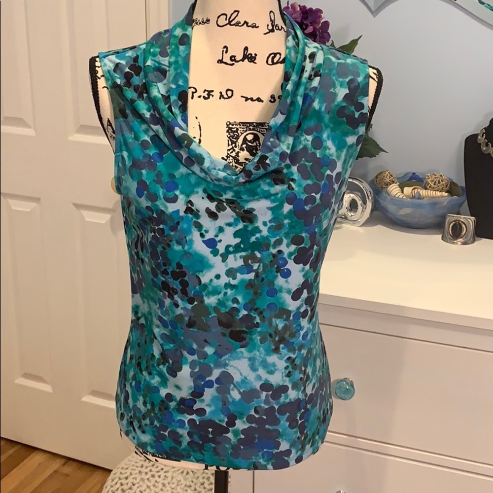 Tahari Cowl Neck Tank